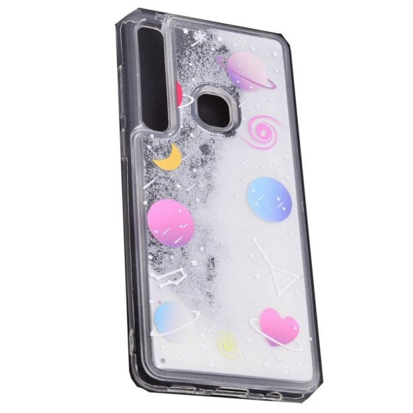 Teleplus Samsung Galaxy A9 2018 Lüks Sulu Desenli Silikonlu Kılıf  + Nano Ekran Koruyucu - 7