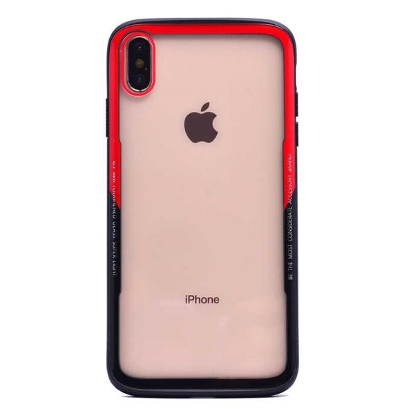 Teleplus iPhone XR Kılıf Transparan Kavisli Renkli Cam Kapak + Nano Ekran Koruyucu - 5