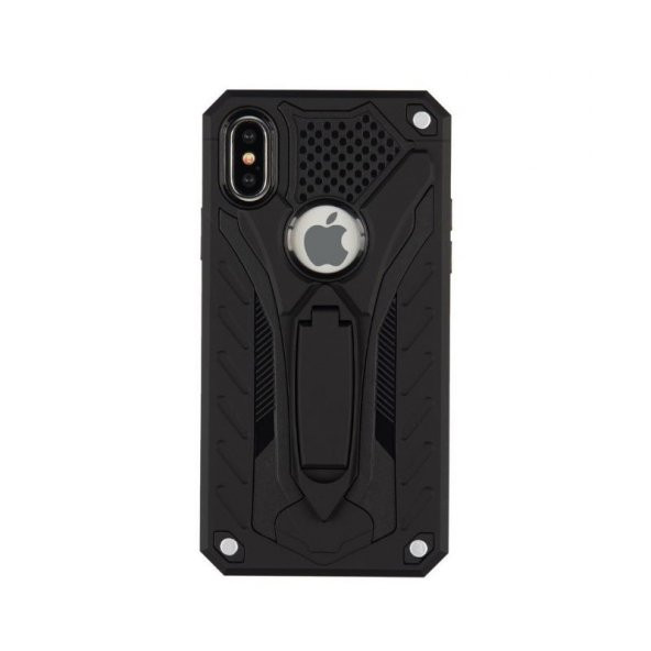 Teleplus iPhone XS Max Kılıf (Plus) Kickstand Tank Kapak   + Nano Ekran Koruyucu - 1