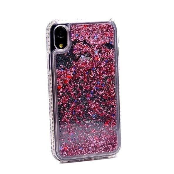 Teleplus iPhone XR Kılıf Lüks Sulu Taşlı Silikonlu - 3