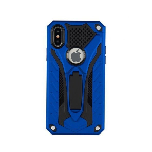 Teleplus iPhone XS Max Kılıf (Plus) Kickstand Tank Kapak + Nano Ekran Koruyucu - 9