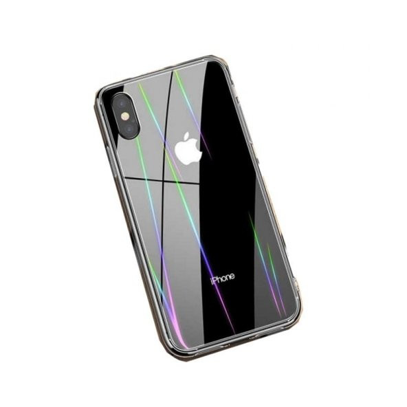 Teleplus iPhone XR Kılıf Lazer Desenli Ultra Sert Silikon   + Nano Ekran Koruyucu