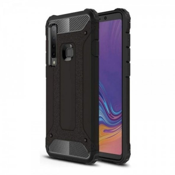 Teleplus Samsung Galaxy A9 2018 Çift Katmanlı Tank Kapak Kılıf  + Tam Yapışan Cam - 1