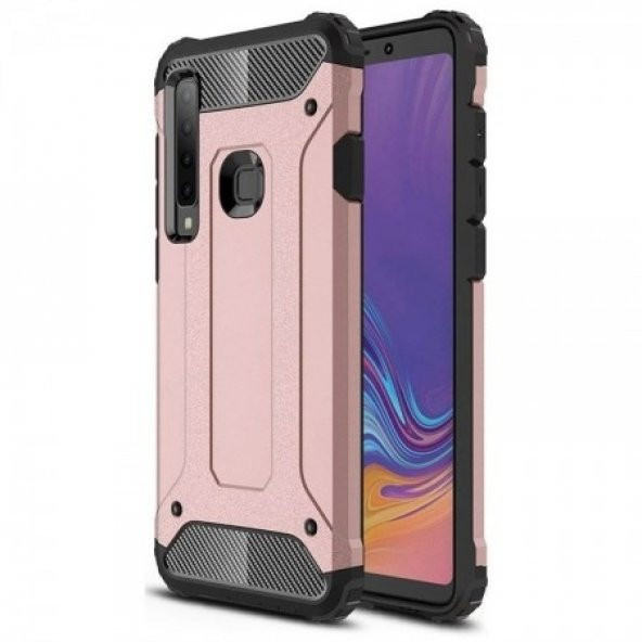Teleplus Samsung Galaxy A9 2018 Çift Katmanlı Tank Kapak Kılıf  + Tam Yapışan Cam - 5