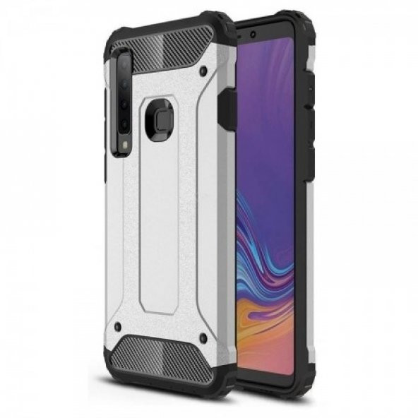 Teleplus Samsung Galaxy A9 2018 Çift Katmanlı Tank Kapak Kılıf  + Tam Yapışan Cam - 9