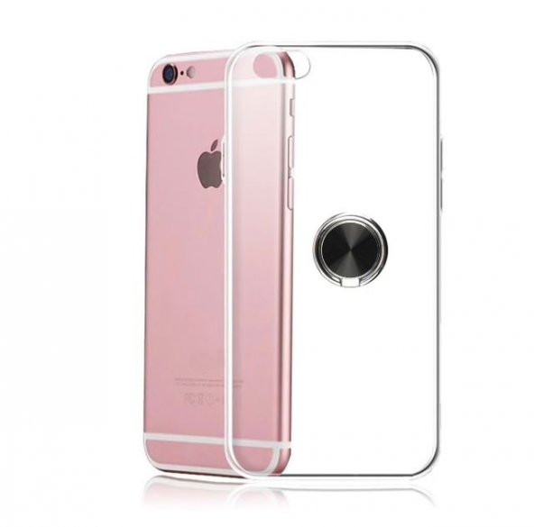 Teleplus iPhone 7 Ultra Şeffaf Yüzüklü Silikon Kılıf  + Nano Ekran Koruyucu - 1