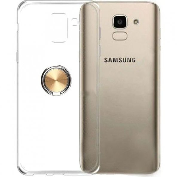 Teleplus Samsung Galaxy J4 Plus Ultra Şeffaf Yüzüklü Silikon Kılıf + Nano Ekran Koruyucu - 3