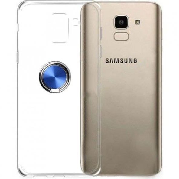 Teleplus Samsung Galaxy J4 Plus Ultra Şeffaf Yüzüklü Silikon Kılıf + Nano Ekran Koruyucu - 7