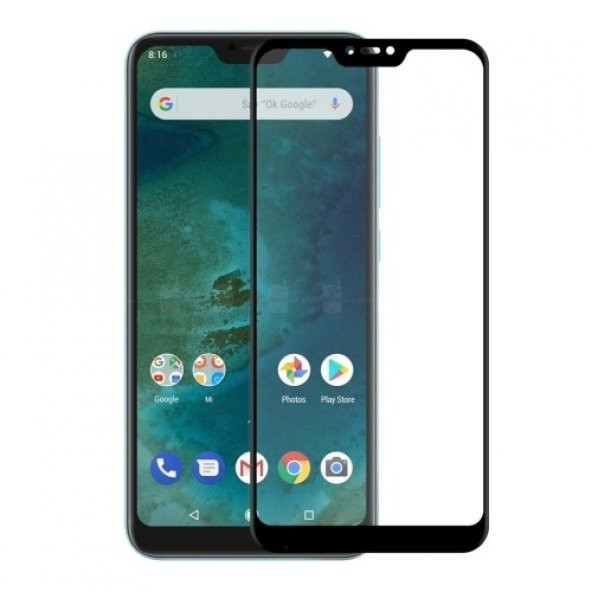 Teleplus Xiaomi Mi A2 Lite Ultra Soft Negro Karbon Silikonlu Kılıf  + Tam Kapatan Cam - 4