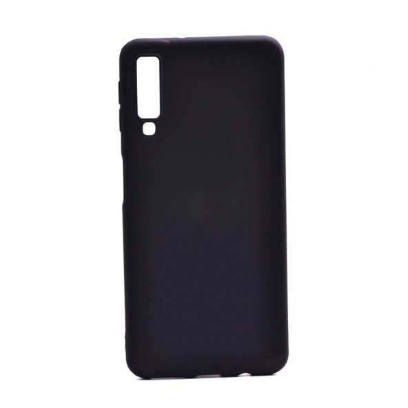 Teleplus Samsung Galaxy A7 2018 Lüks Silikonlu Kılıf  + Tam Kapatan Cam
