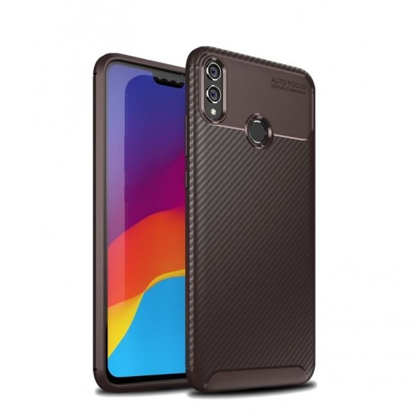 Teleplus Honor 8X Ultra Soft Negro Karbon Silikonlu Kılıf  + Tam Kapatan Cam - 3