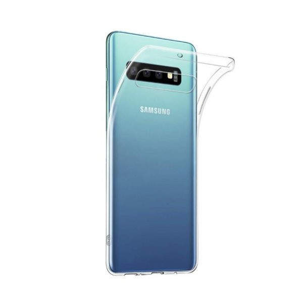 Teleplus Samsung Galaxy S10 Plus İnce Silikon Kılıf  + Tam Yapışan Cam