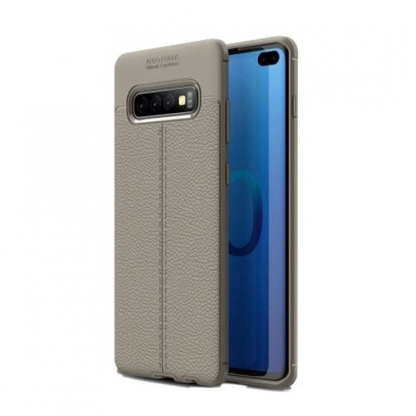 Teleplus Samsung Galaxy S10 Plus Deri Dokulu Silikon Kılıf - 2