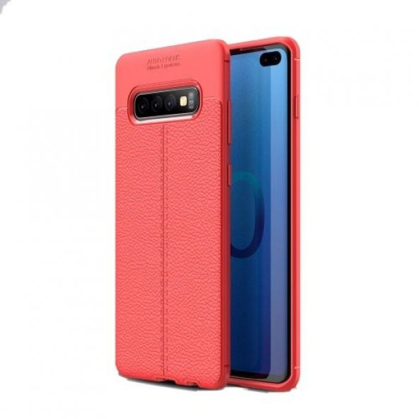 Teleplus Samsung Galaxy S10 Plus Deri Dokulu Silikon Kılıf - 3