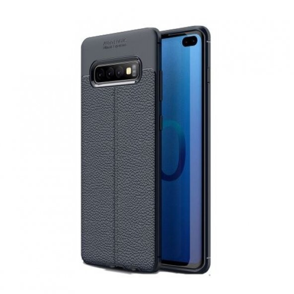 Teleplus Samsung Galaxy S10 Plus Deri Dokulu Silikon Kılıf - 4