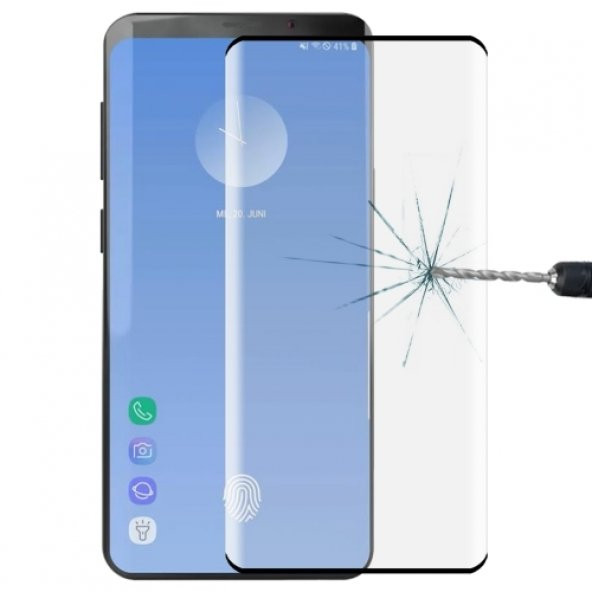 Teleplus Samsung Galaxy S10 Kılıf Negro Karbon Silikon   + Tam Yapışan Cam - 4