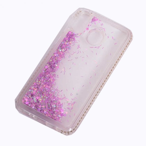 Teleplus Samsung Galaxy M20 Kılıf Sulu Taşlı Silikon - 2