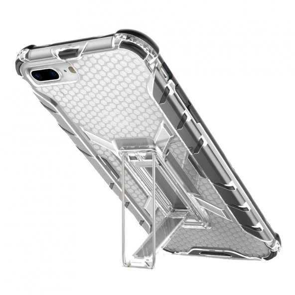 Teleplus iPhone XS Kılıf Darbe Korumalı Standlı Kapak   + Nano Ekran Koruyucu - 3