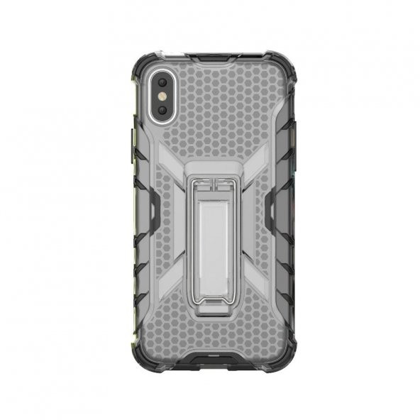 Teleplus iPhone XS Kılıf Darbe Korumalı Standlı Kapak   + Nano Ekran Koruyucu - 5