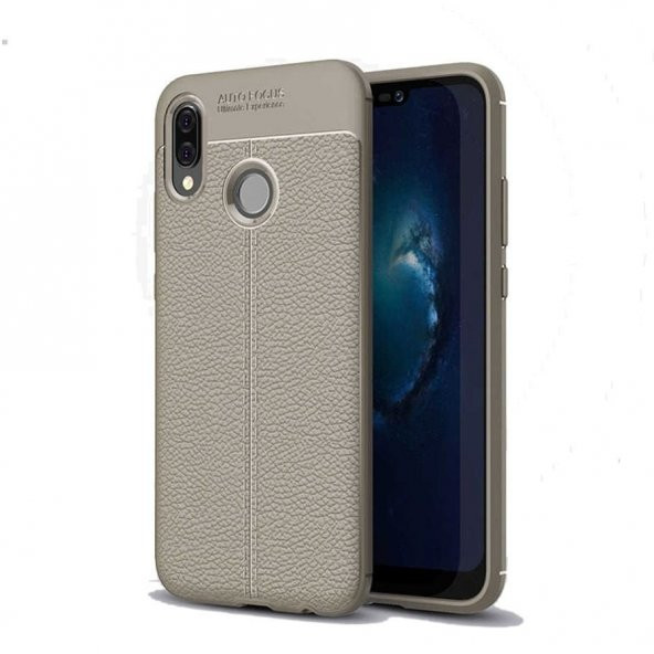 Teleplus Huawei Y6 2019 Deri Dokulu Silikon Kılıf - 2