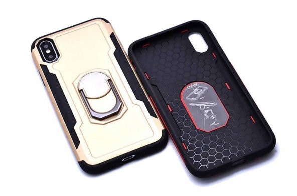 Teleplus iPhone XS Kılıf Bon Yüzüklü Çit Katmanlı Kapak - 2