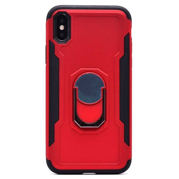Teleplus iPhone XS Kılıf Bon Yüzüklü Çit Katmanlı Kapak - 5