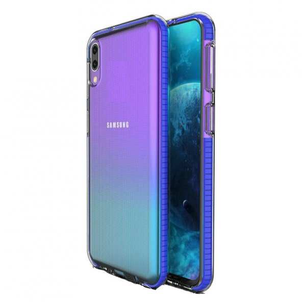 Teleplus Samsung Galaxy A10 Kılıf Ultra Koruma Renkli Kenar Silikon - 4