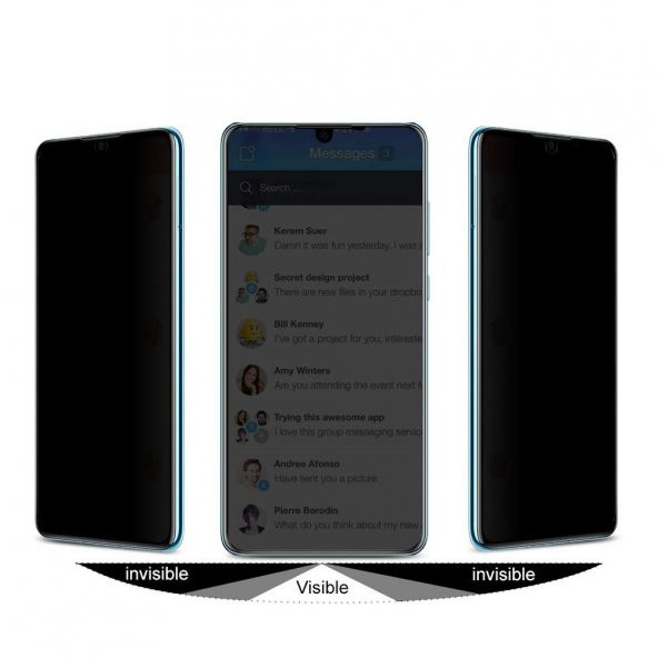 Teleplus Samsung Galaxy A50 Privacy Hayalet Cam Ekran Koruyucu - 3