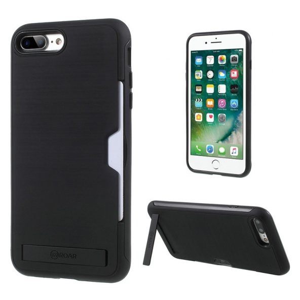 Teleplus ROAR iPhone 7 Awesome Hyrbid Kartlıklı Standlı Kapak Kılıf  + Nano Ekran Koruyucu - 10