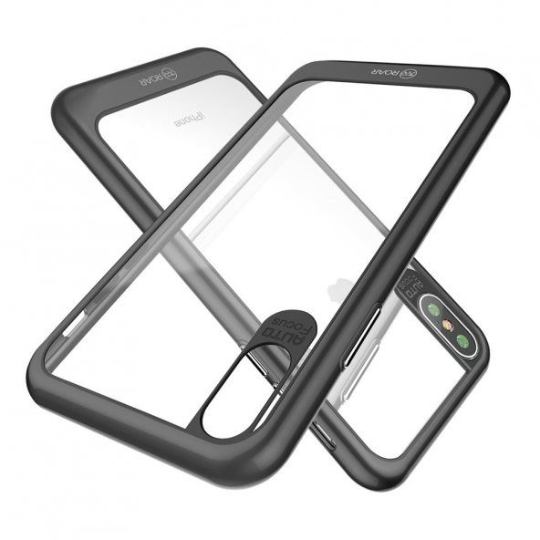 Teleplus Roar iPhone XS Max Kılıf Ultra Thin Ace Sert Plastik  Kapak  + Nano Ekran Koruyucu - 3