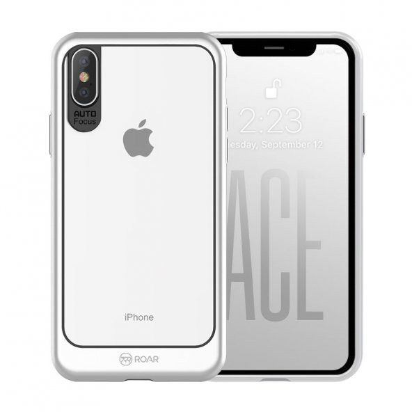 Teleplus Roar iPhone XS Max Kılıf Ultra Thin Ace Sert Plastik  Kapak  + Nano Ekran Koruyucu - 9