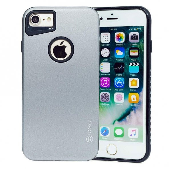 Teleplus Roar iPhone 8 Plus Kılıf Rico Hybrid Kapak  + Nano Cam Ekran Koruyucu - 5
