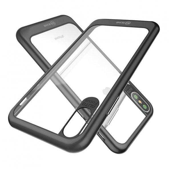 Teleplus Roar iPhone XS Max Kılıf Ultra Thin Ace Sert Plastik  Kapak  + Nano Ekran Koruyucu - 11