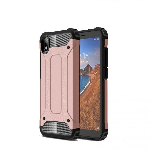 Teleplus Xiaomi Redmi 7A Kılıf Çift Katmanlı Tank Kapak - 3