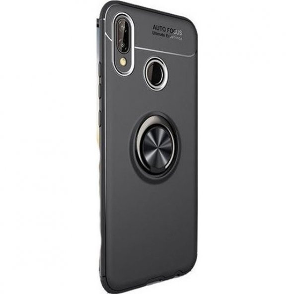 Teleplus Samsung Galaxy A20s Kılıf Ravel Yüzüklü Silikon   + Tam Kapatan Cam