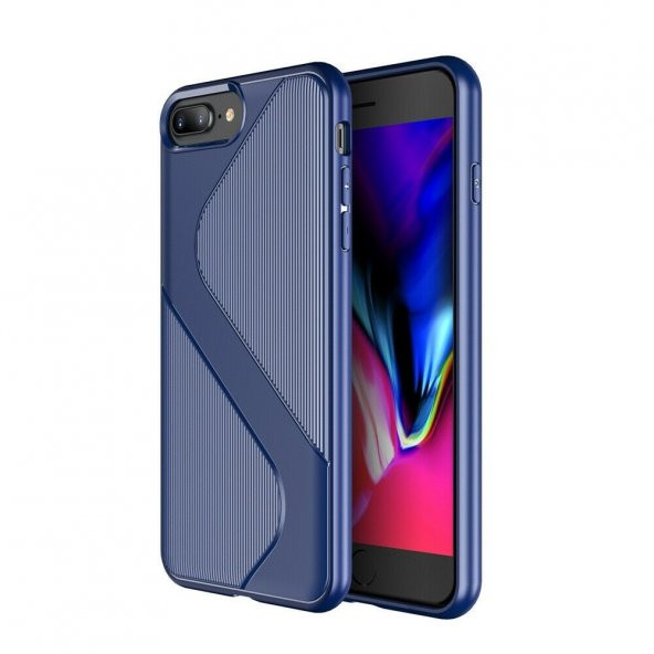 iPhone 8 Plus Kılıf S-Line Defence Silikon + Nano Ekran Koruyucu - 3