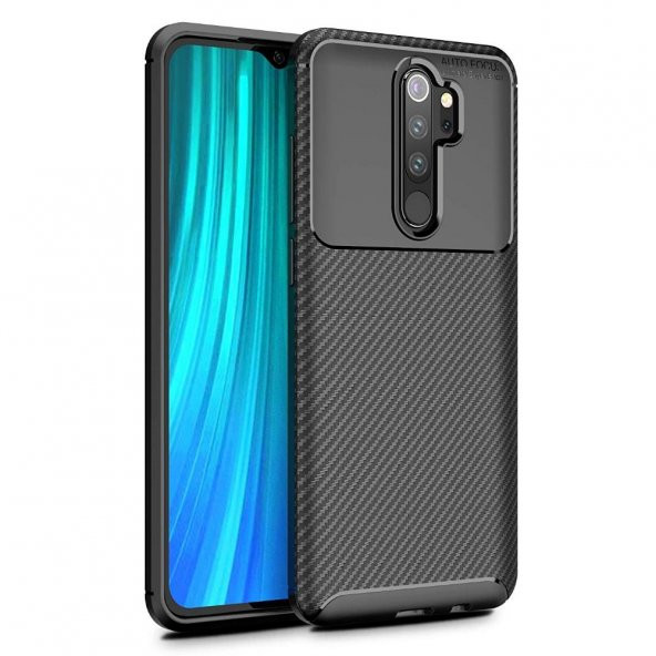 Teleplus Xiaomi Redmi Note 8 Pro Kılıf Negro Karbon Silikon