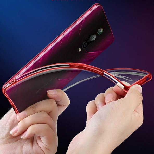 Teleplus Xiaomi Mi9T Kılıf Lüks Lazer Silikon  + Tam Kapatan Ekran Koruyucu - 3