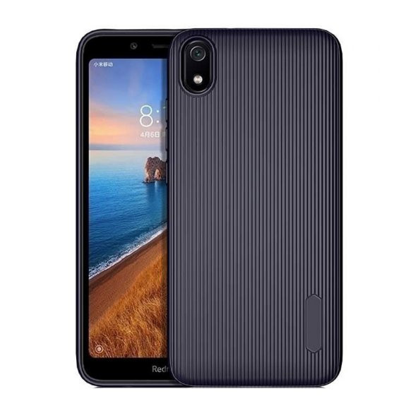 Teleplus Xiaomi Redmi 7A Kılıf Lüks Line Tio Silikon  + Nano Ekran Koruyucu - 7
