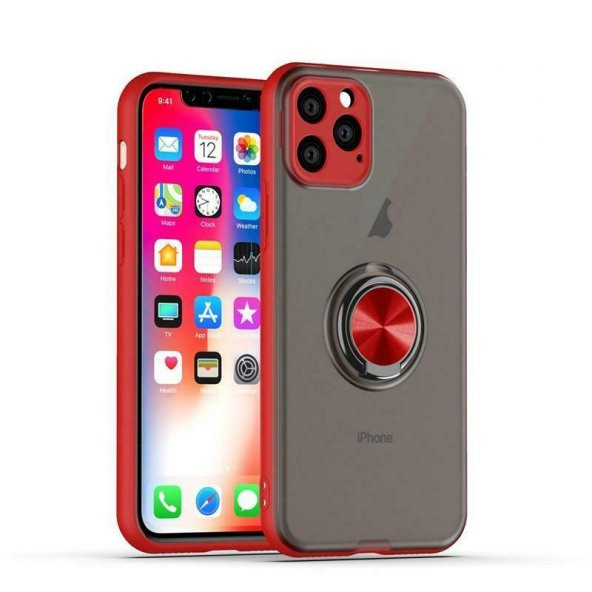Teleplus iPhone 11 Pro Kılıf Kamera Korumalı Yüzüklü Süper Silikon - 2