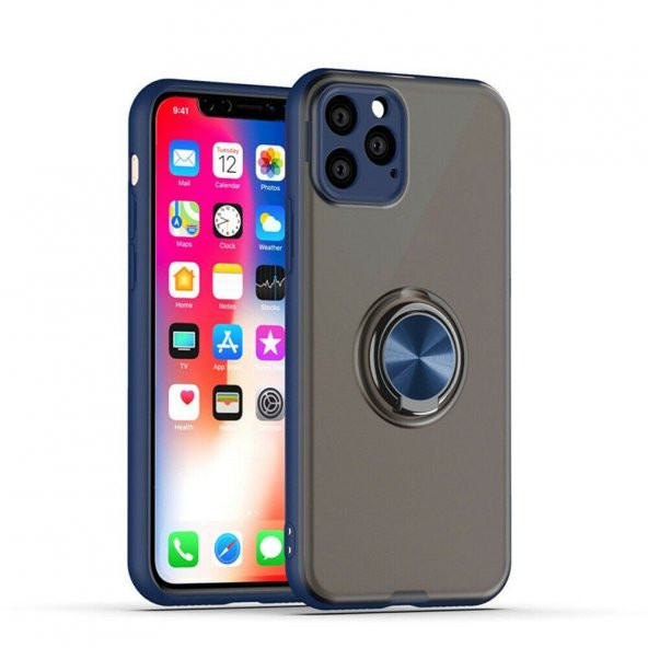 Teleplus iPhone 11 Pro Kılıf Kamera Korumalı Yüzüklü Süper Silikon - 3