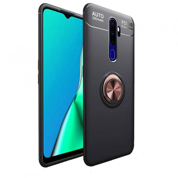 Teleplus Oppo A9 2020 Kılıf Ravel Yüzüklü Standlı Silikon - 2