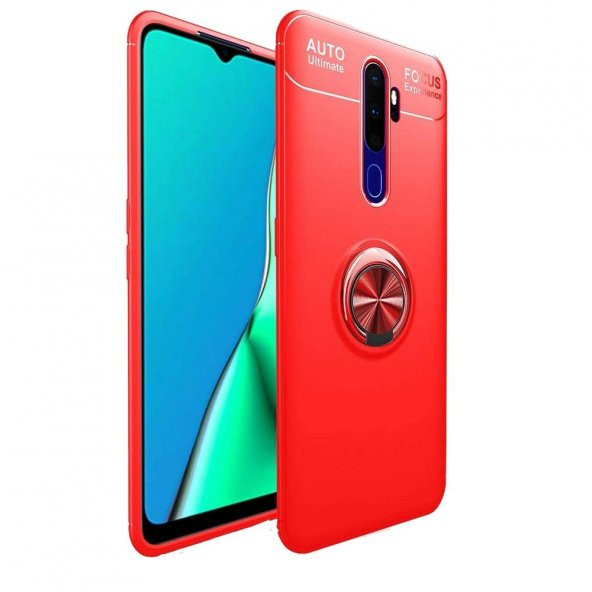 Teleplus Oppo A9 2020 Kılıf Ravel Yüzüklü Standlı Silikon - 4