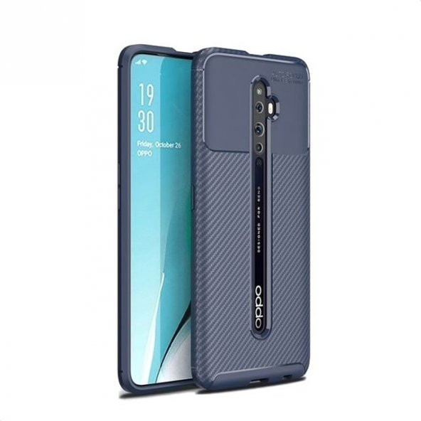 Teleplus Oppo Reno 2Z Kılıf Negro Karbon Silikon  + Nano Ekran Koruyucu - 5