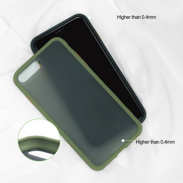 Teleplus iPhone 7 Plus Kılıf Fri Mat Yüzey Defence Silikon  + Nano Ekran Koruyucu - 11