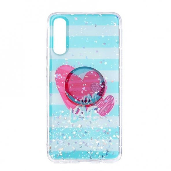 Samsung Galaxy A70 Kılıf Vale Candy Pop Soketli Silikon + Nano Ekran Koruyucu - 4