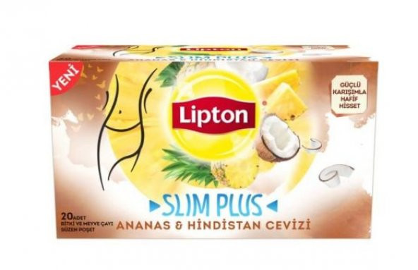 Lipton Slim Plus Ananas & Hindistan Cevizi 20 Li