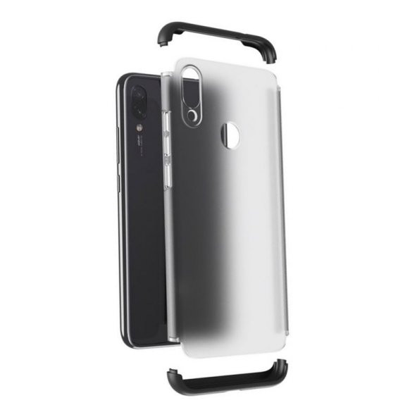 Teleplus Xiaomi Redmi Note 7 Kılıf 3-1 Ays zore Buzlu Mat Sert Kapak  + Nano Ekran Koruyucu