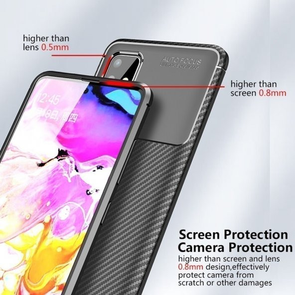 Teleplus Samsung Galaxy A71 Kılıf Negro Mat Silikon  + Nano Ekran Koruyucu - 11