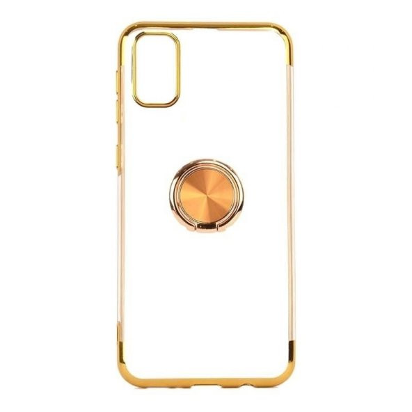 Teleplus Samsung Galaxy A91 Kılıf Lüks Lazer Yüzüklü Silikon  + Nano Ekran Koruyucu - 3